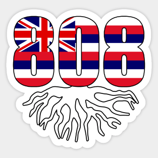 808 Roots Hawaii Flag Pride Sticker